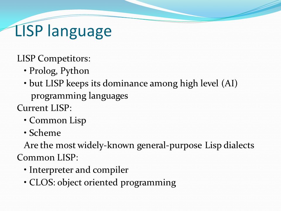 Lisp programming language pdf